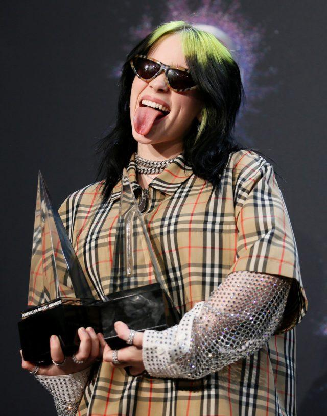 FILE PHOTO: Billie Eilish poses backstage with her awards for – Z.today
